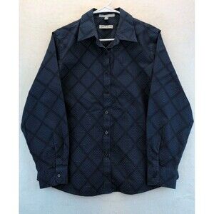 Pendelton Petite Long sleeve Button up Diamond Plaid Shirt Womens Size 12P